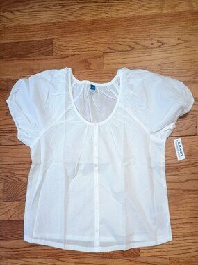 Old Navy Airy Button-Down Top White